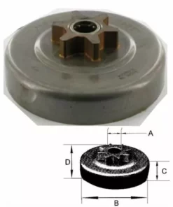 MCCULLOCH 29888W - Pignon De Chaine 3/8" Picco 6 Dents Pour Tronconneuse MAC CULLOCH