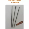 VALLORBE LIME55 - Lot De 3 Limes 5,5mm Pour Affutage De Chaine De Tronconneuse + Manche -Tronçonneuse et accessoire Soldes 2022 10813309 1