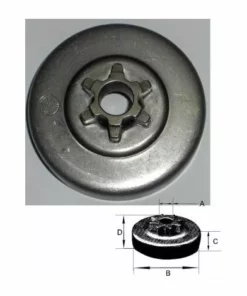 ALPINA. 1185506040 - Pignon De Chaine 3/8" LP - 6 Dents Pour Tronconneuse ALPINA
