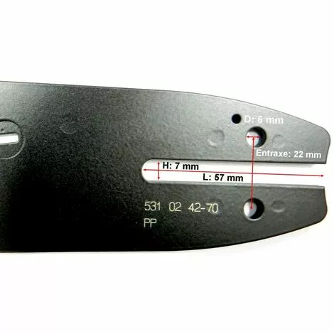 MCCULLOCH Guide Tronconneuse Mc Culloch 40 Cm 3/8LP 050 55 Dents 6 MCCULLOCH Guide Tronconneuse Mc Culloch 40 Cm 3/8LP 050 55 Dents – Image 4