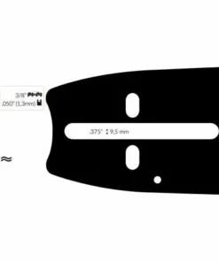 ADAPTABLE Guide Chaine Tronçonneuse Tanaka 45cm 3/8 .050 (1,3mm).