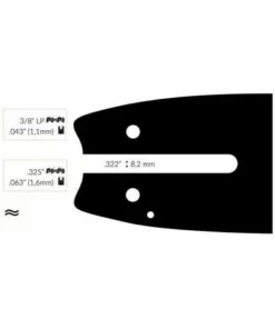 ADAPTABLE Guide Chaine Tronçonneuse Stihl 40cm .325 .063 (1,6mm).