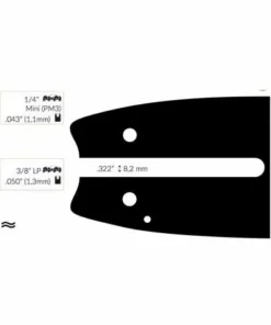 ADAPTABLE Guide Chaine Tronçonneuse Stiga 35cm 3/8 Lp .050 (1,3mm).