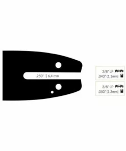 ADAPTABLE Guide Chaine Tronçonneuse Partner Italy 40cm 3/8 Lp .050 (1,3mm).