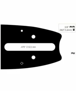 ADAPTABLE Guide Chaine Tronçonneuse Logosol 40cm 3/8 .063 (1,6mm).