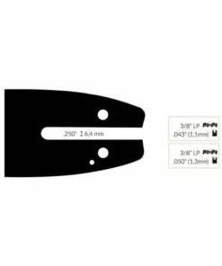 ADAPTABLE Guide Chaine Tronçonneuse Farmer 35cm 3/8 Lp .050 (1,3mm).
