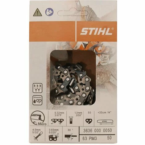 Chaine Tronçonneuse Stihl 3/8LP 1.3mm 50 Dents 3 Chaine Tronçonneuse Stihl 3/8LP 1.3mm 50 Dents