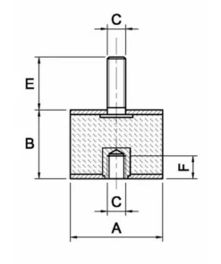 LEM SELECT Silent Bloc Male X Femelle Ø50 X30 M10X28 (à L'unité) -Tronçonneuse et accessoire Soldes 2022 14032266 2