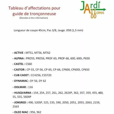 JARDIAFFAIRES Guide Oregon 188VXLHZ095 45cm De Coupe Pas 3/8 Jauge 1.5mm 4 JARDIAFFAIRES Guide Oregon 188VXLHZ095 45cm De Coupe Pas 3/8 Jauge 1.5mm – Image 2