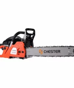 CHESTERGARDEN Tronçonneuse Thermique 63,3 Cm³ - Guide 50cm - 2 Chaînes - CHESTER