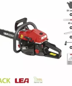Tronçonneuse Thermique 50,8 Cm3 Guide 45 Cm Anti Vibration LEA LE32508-45A - Rouge