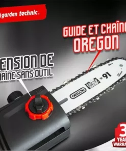 ELEM GARDEN TECHNIC Scie à ébrancher Sur Perche 710W Guide Oregon 24cm -Tronçonneuse et accessoire Soldes 2022 15087529 4