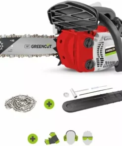 Tronconneuse Moteur à Essence 2 Temps 24cc 1,4cv, épée De 10 Pouces, Nombre De Dents 40, Guidon Ergonomique, Harnais D'épaule - Greencut GS245X-10