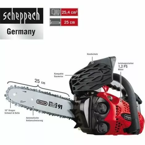 TRONCONNEUSE THERMIQUE ESSENCE 25,4 CC 25CM OREGON SCHEPPACH CSP2540 4 TRONCONNEUSE THERMIQUE ESSENCE 25,4 CC 25CM OREGON SCHEPPACH CSP2540 – Image 2