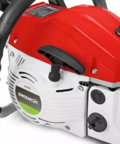 Tronçonneuse à Essence 65cc 3.8hp, Moteur 2 Temps, Lame 20", Longueur De Coupe 50.8cm, Abattage, 5.65kg, Avec 3 Chaînes Et Fourreau - Greencut GS650X -Tronçonneuse et accessoire Soldes 2022 17797152 5