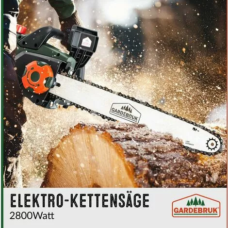 GARDEBRUK - Tronçonneuse électrique Max. 2800W Guide-chaîne 45cm Frein Vitesse 16m/s Branche Lubrification Automatique De La Chaîne 150ml Huile 5 GARDEBRUK - Tronçonneuse électrique Max. 2800W Guide-chaîne 45cm Frein Vitesse 16m/s Branche Lubrification Automatique De La Chaîne 150ml Huile – Image 3