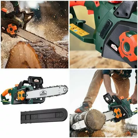GARDEBRUK - Tronçonneuse électrique Max. 2800W Guide-chaîne 45cm Frein Vitesse 16m/s Branche Lubrification Automatique De La Chaîne 150ml Huile 6 GARDEBRUK - Tronçonneuse électrique Max. 2800W Guide-chaîne 45cm Frein Vitesse 16m/s Branche Lubrification Automatique De La Chaîne 150ml Huile – Image 4