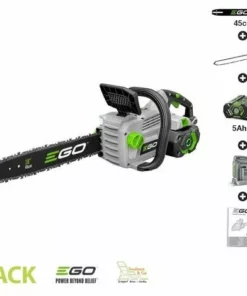 Pack Tronconneuse Sans Fil Avec Batterie Et Chargeur Guide Oregon 45 Cm Ego Power+ CS1800E - Gris
