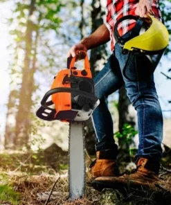 OOBEST WIHHOBY Tronçonneuse Thermique 58 Cm3, 3.5 CV, Guide 50 Cm, 2 Chaînes