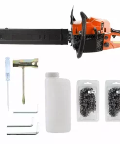 OOBEST WIHHOBY Tronçonneuse Thermique 58 Cm3, 3.5 CV, Guide 50 Cm, 2 Chaînes -Tronçonneuse et accessoire Soldes 2022 20382401 3