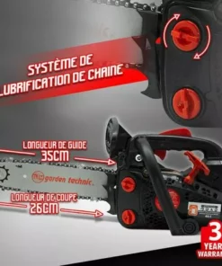 ELEM GARDEN TECHNIC Tronçonneuse Thermique D'élagage 25.4cc - 30cm 8 ELEM GARDEN TECHNIC Tronçonneuse Thermique D'élagage 25.4cc - 30cm -Tronçonneuse et accessoire Soldes 2022 21352384 3