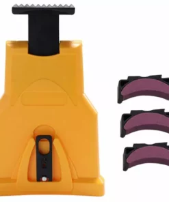 ASUPERMALL Chainsaw Sharpener Chaine Portable Scie Sharpener Travail Rapide Affutage Grinder Pierre Yellow Tools
