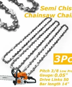 ZEBRAA 3pcs Chaine De Tronconneuse Pour Barre De Scie à Chaine 3/8LP 0.05 Pour Stihl MS170 MS171 MS180 MS181 Outils De Jardin