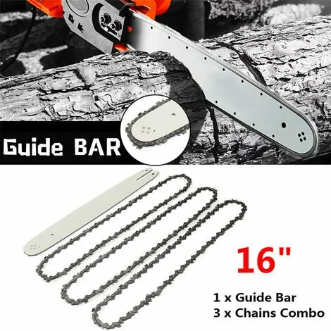 MAEREX 16'' Barre Guide + 3 X 3/8 Chaine Tronconneuse Pour STIHL 009 012 021 E180 MS180 MS190 MS250 HT70 4 MAEREX 16'' Barre Guide + 3 X 3/8 Chaine Tronconneuse Pour STIHL 009 012 021 E180 MS180 MS190 MS250 HT70 – Image 2