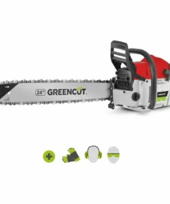 Tronçonneuse Moteur à Essence 2 Temps 72cc 4,2cv, épée De 24 Pouces. épée Dentelée, Guidon Ergonomique - Greencut GS720X