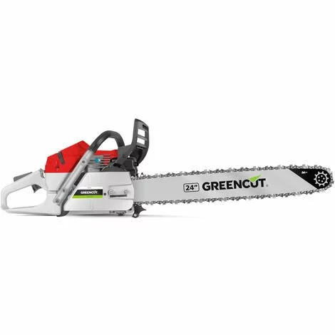 Tronçonneuse Moteur à Essence 2 Temps 72cc 4,2cv, épée De 24 Pouces. épée Dentelée, Guidon Ergonomique - Greencut GS720X 4 Tronçonneuse Moteur à Essence 2 Temps 72cc 4,2cv, épée De 24 Pouces. épée Dentelée, Guidon Ergonomique - Greencut GS720X – Image 2