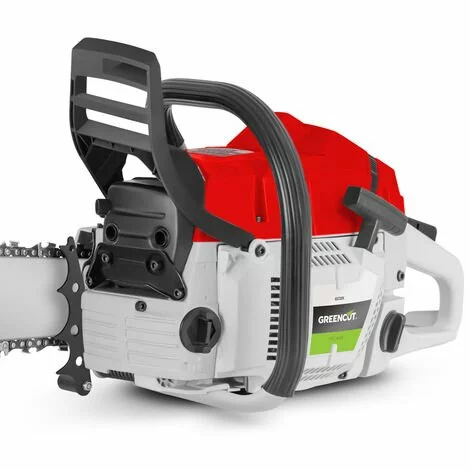 Tronçonneuse Moteur à Essence 2 Temps 72cc 4,2cv, épée De 24 Pouces. épée Dentelée, Guidon Ergonomique - Greencut GS720X 6 Tronçonneuse Moteur à Essence 2 Temps 72cc 4,2cv, épée De 24 Pouces. épée Dentelée, Guidon Ergonomique - Greencut GS720X – Image 4