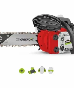 Tronçonneuse Moteur à Essence 2 Temps 25,4cc 1,4cv, épée De 12 Pouces, Nombre De Dents 44, Guidon Ergonomique, Harnais D'épaule - Greencut GS250X-12