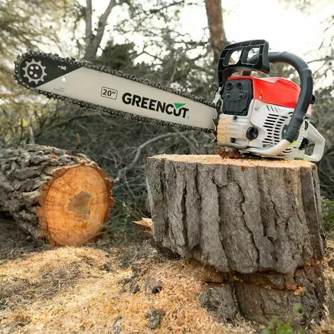 Tronçonneuse 62cc 3,8cv Moteur à Essence 2 Temps, épée De 20 Pouces, 76 Dents, Guidon Ergonomique - Greencut GS620X 5 Tronçonneuse 62cc 3,8cv Moteur à Essence 2 Temps, épée De 20 Pouces, 76 Dents, Guidon Ergonomique - Greencut GS620X – Image 3