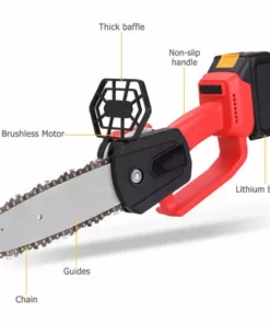 ASUPERMALL 21V Batterie Au Lithium Sans Fil Scie A Chaine Rechargeable Integree Scies A Bois Scie Electrique Portative Logging Exterieur Electrique Brushless Maison Scie A Chaine -Tronçonneuse et accessoire Soldes 2022 28062899 4