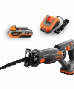 Scie Sabre Sans Fil 20V FUXTEC FX-E1SS20 - Set Avec Batterie 2Ah Et Chargeur 2,4A