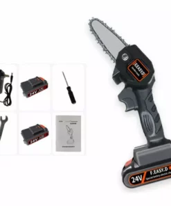 HAPPYSHOPPING Tronçonneuse Portable Sans Fil Avec Chargeur Et 2 Batteries Vert EU -Tronçonneuse et accessoire Soldes 2022 29684151 3