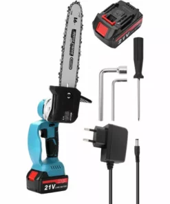 KKMOON 21V Portable Electrique Elaguer Petit Bois Spliting Scie A Chaine D'Une Seule Main Outil Travail Du Bois Pour Le Jardin Orchard
