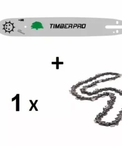 TIMBERPRO Kit Chaine Guide 30 Cm, 12 Pouces + 1 Chaines 44 Maillons Pour Tronçonneuse élagueuse Perche