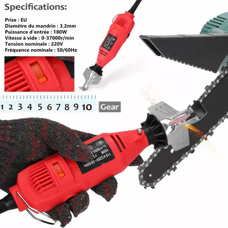 ASUPERMALL Affûteuse De Chaîne De Tronçonneuse électrique Mini Portable Moulin électrique Die Grinder Outil De Meulage Utilitaire, Rouge 5 ASUPERMALL Affûteuse De Chaîne De Tronçonneuse électrique Mini Portable Moulin électrique Die Grinder Outil De Meulage Utilitaire, Rouge – Image 3