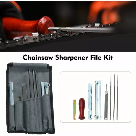 HAPPYSHOPPING Outil D'affutage De Scie Electrique 8 Pieces, Y Compris Des Fichiers De 5/32, 3/16 Et 7/32 Pouces, Une Jauge De Profondeur Et Un Sac A Outils 6 HAPPYSHOPPING Outil D'affutage De Scie Electrique 8 Pieces, Y Compris Des Fichiers De 5/32, 3/16 Et 7/32 Pouces, Une Jauge De Profondeur Et Un Sac A Outils – Image 4