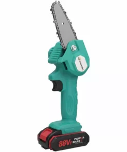 MOHOO [5 Modèles En Option] Scie à Chaine Sans Fil 4 Pouce 1080W 18V Scie à Main Simple Avec 2 Batterie Bleu -Tronçonneuse et accessoire Soldes 2022 31571988 3