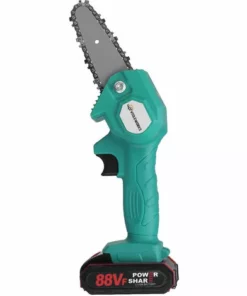 MOHOO [5 Modèles En Option] Scie à Chaine Sans Fil 4 Pouce 1080W 18V Scie à Main Simple Avec 2 Batterie Bleu -Tronçonneuse et accessoire Soldes 2022 31571988 5