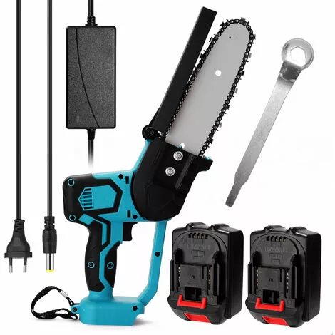 HAPPYSHOPPING 21V Mini Scie A Chaine Electrique Sans Fil Scie A Main Domestique Pour L'exploitation Forestiere Et La Coupe D'arbres Scie Electrique Au Lithium Portable Deux Electricite Un Chargeur Norme Europeenne 220V 3 HAPPYSHOPPING 21V Mini Scie A Chaine Electrique Sans Fil Scie A Main Domestique Pour L'exploitation Forestiere Et La Coupe D'arbres Scie Electrique Au Lithium Portable Deux Electricite Un Chargeur Norme Europeenne 220V