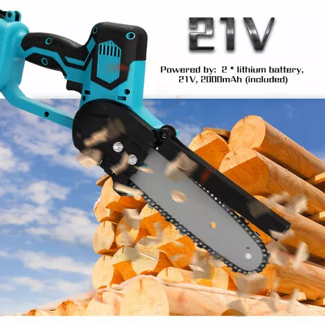 HAPPYSHOPPING 21V Mini Scie A Chaine Electrique Sans Fil Scie A Main Domestique Pour L'exploitation Forestiere Et La Coupe D'arbres Scie Electrique Au Lithium Portable Deux Electricite Un Chargeur Norme Europeenne 220V 5 HAPPYSHOPPING 21V Mini Scie A Chaine Electrique Sans Fil Scie A Main Domestique Pour L'exploitation Forestiere Et La Coupe D'arbres Scie Electrique Au Lithium Portable Deux Electricite Un Chargeur Norme Europeenne 220V – Image 3