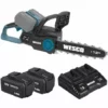 WESCO TOOLS Tronçonneuse Sans Fil 36V, 30cm, 2 X 18V Batteries Et Chargeur, Vitesse De La Chaîne 6 M/s, WESCO WS8303 -Tronçonneuse et accessoire Soldes 2022 34178911 1