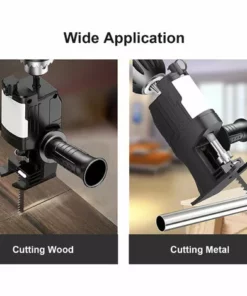 HAPPYSHOPPING Adaptateur Perceuse Electrique A Scie Alternative, Petite Scie Electrique Domestique, Adaptateur + 9 Lames De Scie - Adaptateur + 9 Lames De Scie -Tronçonneuse et accessoire Soldes 2022 34186699 3