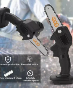 ZEBRAA 550W 24V Scie à Chaine électrique Sans Fil 4Inch Portable Avec 2 Batteries -Tronçonneuse et accessoire Soldes 2022 35416519 4