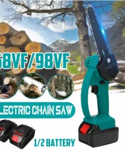 ZEBRAA 6 Pouces 98VF Mini 1200W Scie à Bois Scie à Cha?ne électrique Avec 1 Batterie -Tronçonneuse et accessoire Soldes 2022 35416694 5