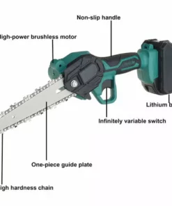 ZEBRAA Scie à Cha?ne électrique Sans Fil 3000W 88V 6" Avec 2 Batteriess -Tronçonneuse et accessoire Soldes 2022 35416879 3