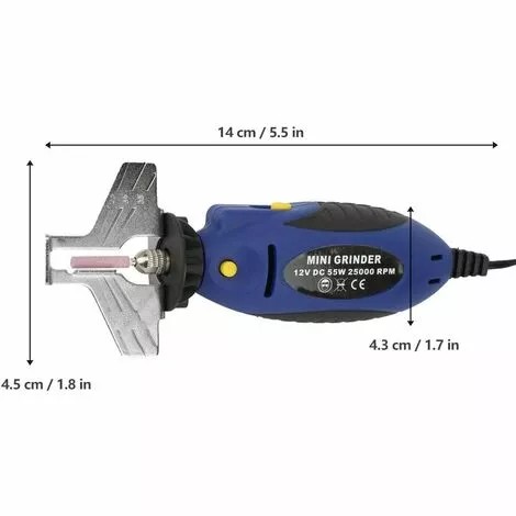 BARES Tronçonneuse Chaîne Grinder, 12V Électrique Portatif Tronçonneuse Affûteuse Mini Chaîne Scie Grinder En Plein Air Meulage Machine Outils 7 BARES Tronçonneuse Chaîne Grinder, 12V Électrique Portatif Tronçonneuse Affûteuse Mini Chaîne Scie Grinder En Plein Air Meulage Machine Outils – Image 5
